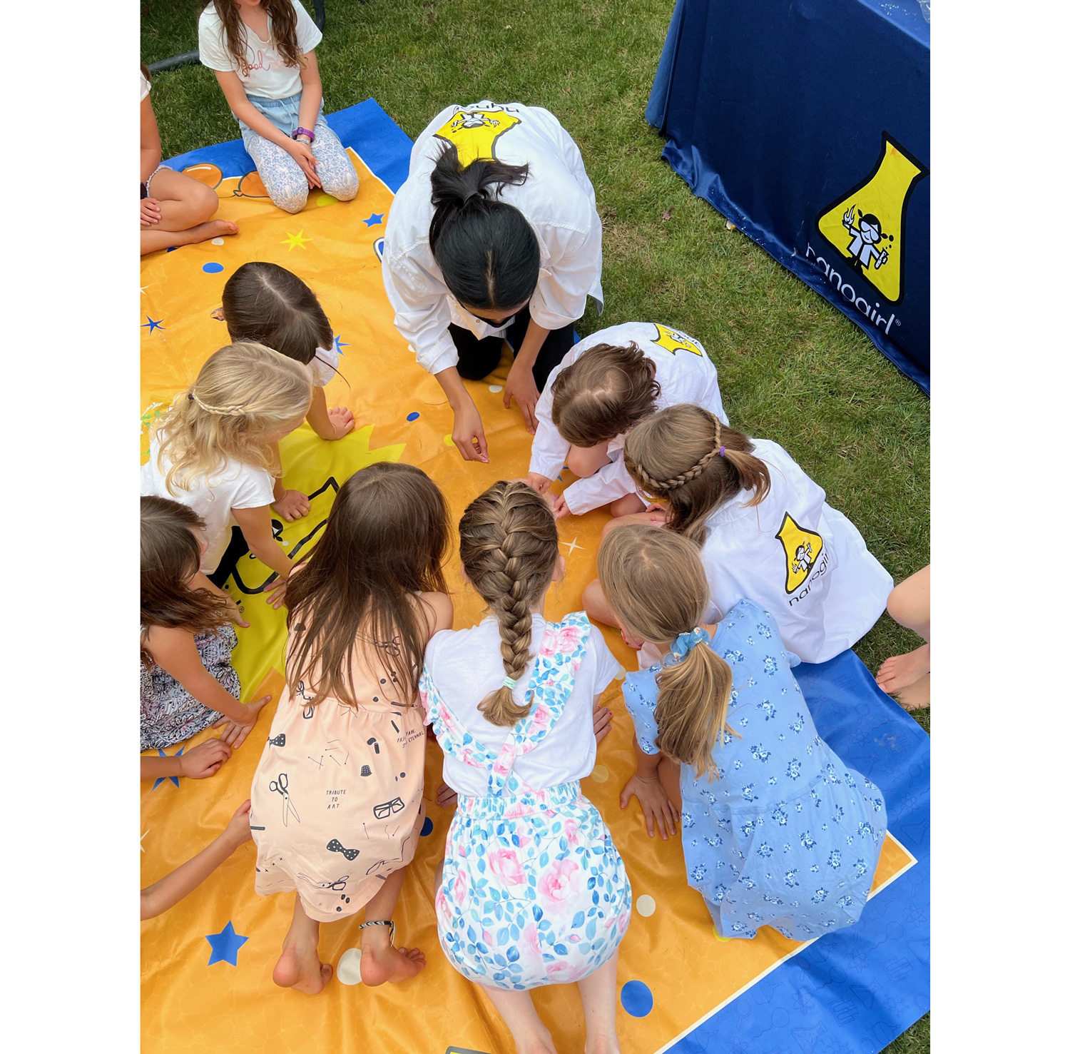 Girls focus fun at nanogirl science birthday party